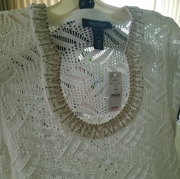 WHBM beautiful White Tunic Sweater - Picture 4 of 9